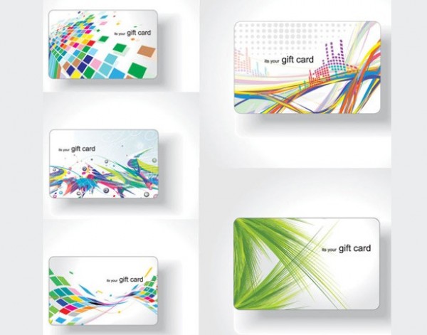 5 Bright Abstract Gift Cards Vector Set web vector unique ui elements stylish set quality original new interface illustrator high quality hi-res HD graphic gift card fresh free download free elements download detailed design creative card background attractive abstract   