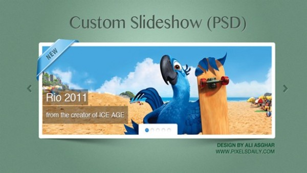 Custom jQuery Slideshow Interface PSD/CSS web unique ui elements ui stylish slideshow slider quality psd original new modern jquery interface image slider html hi-res HD fresh free download free elements download detailed design css creative coded clean carousel   