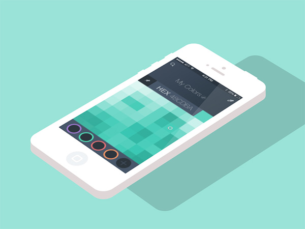 Blend of Squares Color Picker Concept ui elements ui squares ios free download free color picker   