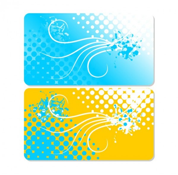Colorful Halftone Gift Card Templates Set yellow web vector unique ui elements template stylish set retro quality original new interface illustrator high quality hi-res HD halftone graphic gift card fresh free download free eps elements download dotted dots detailed design creative cdr card business card blue background ai   