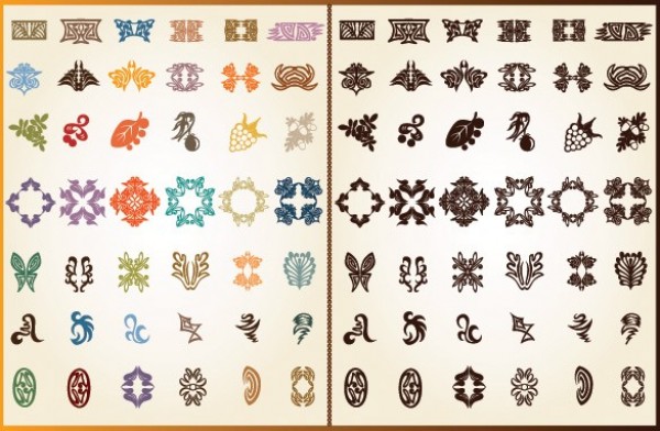 80 Decorative Vector Design Elements Set web vector unique ui elements symbols stylish set quality pack ornaments ornamental original new interface illustrator high quality hi-res HD graphic fresh free download free eps elements download detailed design decorative decorations creative   