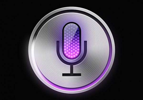 Shiny Apple iOS Siri Icon with Microphone PSD web voice recognition voice unique ui elements ui stylish siri icon siri round quality purple psd original new modern microphone mic metal ios interface hi-res HD fresh free download free elements download detailed design creative clean apple   