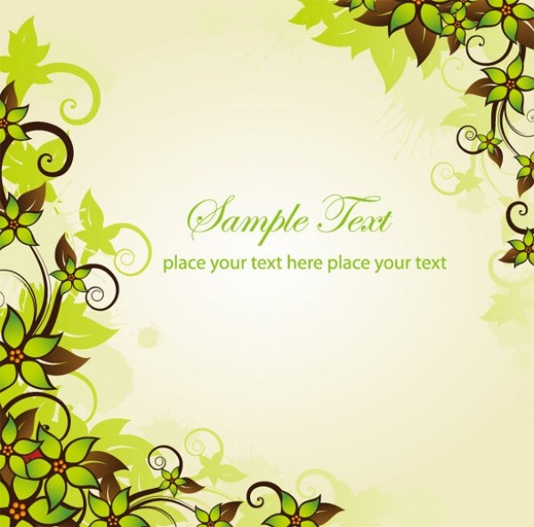 Green Floral Frame Abstract Vector Background web vector unique stylish quality original illustrator high quality green graphic fresh free download free frame flowers floral eps. background download design creative abstract   