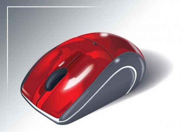 Glossy Red Grey Vector Computer Mouse web vector unique stylish shiny red mouse red quality original mouse illustrator high quality graphic glossy fresh free download free download design creative computer mouse computer   