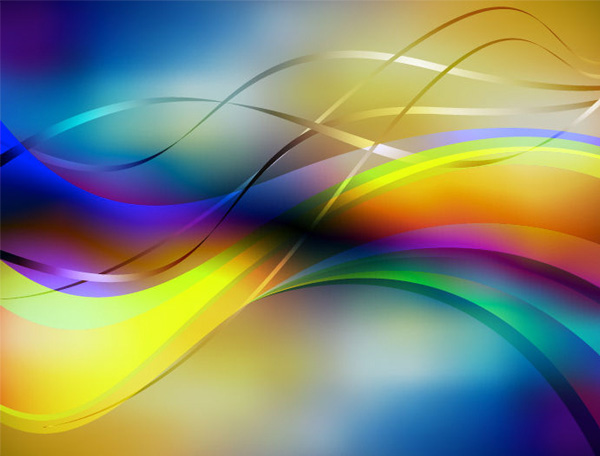 Colorful Wave Ribbon Abstract Background waves wave vector ribbons rainbow iridescent free download free colorful background abstract wave background abstract   