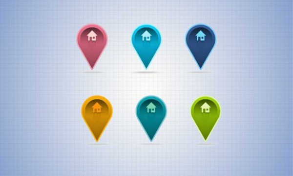 6 Colorful Map Location Pointers Set PSD web unique ui elements ui stylish set quality psd pointer original new modern map pointer map pin map location interface icon home hi-res HD fresh free download free elements download detailed design creative colorful clean   