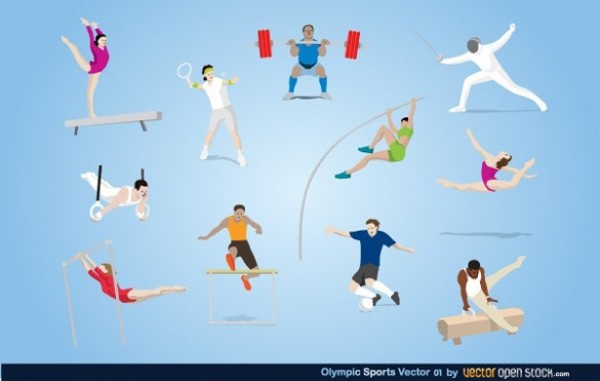 Action Figure Olympic Sports Vector Set weightlifting web vector unique ui elements tennis team stylish sports Soccer set running quality pole vault original olympic new interface illustrator hurdles high quality high jump hi-res HD gymnastics graphic games fresh free download free fencing elements download detailed design creative beam ai action   