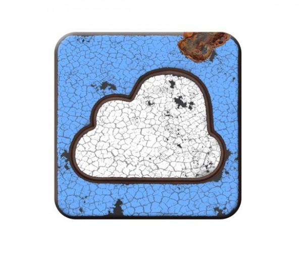 MobileMe Metal Grunge Cloud Icon PNG web unique ui elements ui stylish square rusted quality png original old new modern mobileme icon mobileme metal interface icon hi-res HD grungy grunge fresh free download free elements download detailed design creative cloud clean   
