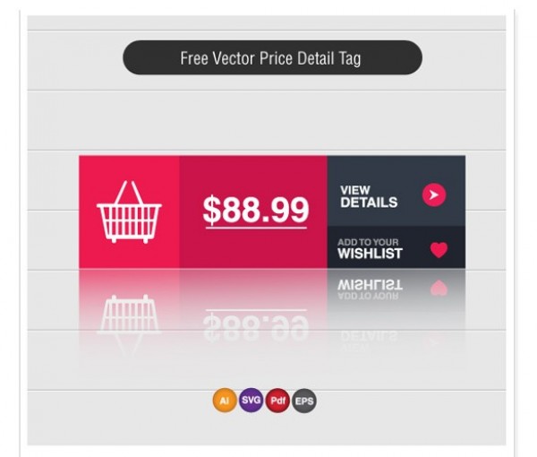 Crisp Vector Price Detail UI Tag web vector unique ui elements tag stylish shopping cart icon shopping cart quality product tag pricing price tag original new interface illustrator high quality hi-res heart icon HD graphic fresh free download free fav icon elements ecommerce download details detailed design creative banner   