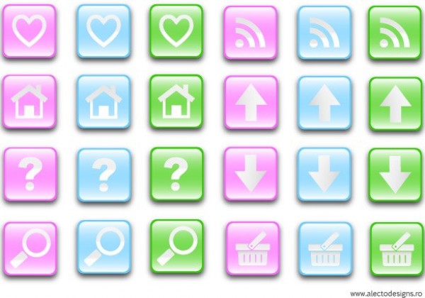 28 Glossy Pastel web Icons Vector Set web unique ui elements ui stylish simple set search rss quality pink pastel pack original new modern love icons interface home hi-res HD green fresh free download free elements download detailed design creative colors clean blue arrows   