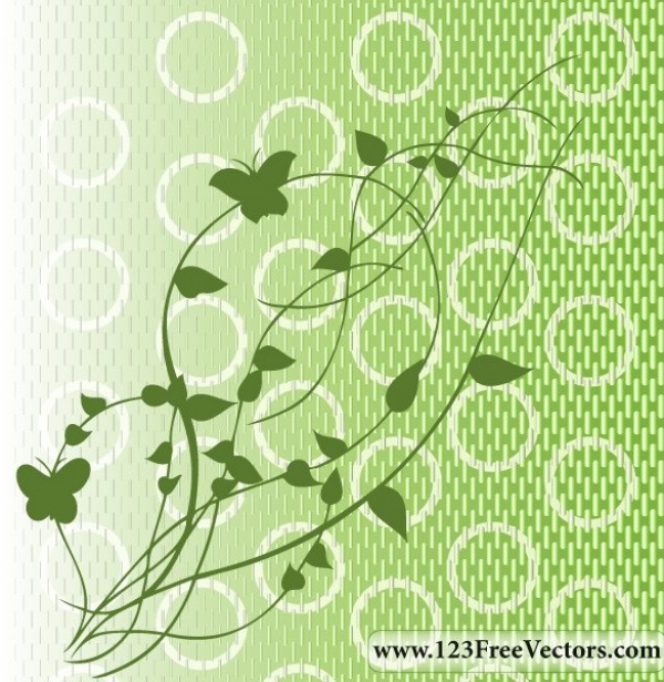 Green Nature Woven Vector Background woven web vector unique stylish quality original nature illustrator high quality green graphic fresh free download free floral download design creative circles butterfly background   