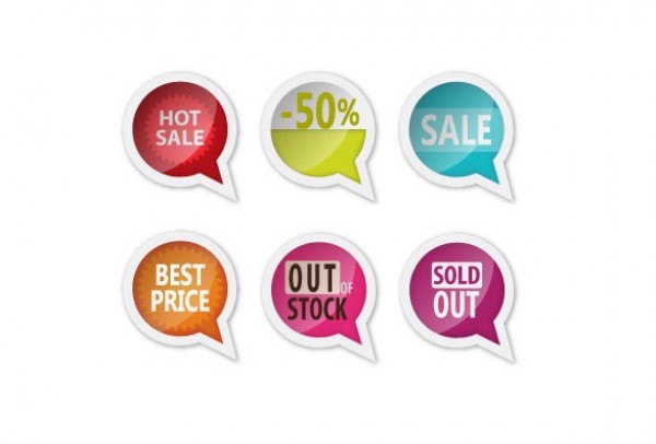 6 Ecommerce Sale Balloon Stickers Vector Set web vector unique ui elements stylish stickers set sales stickers sales labels sales quality percent off original new labels interface illustrator high quality hi-res HD graphic glossy fresh free download free eps elements ecommerce download discount detailed design creative best price balloon stickers ai   