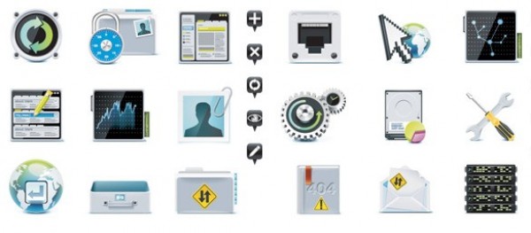 Technology Server Theme Vector Icons Set web vector unique ui elements technology stylish server icon server quality original new interface illustrator icons hosting high quality hi-res HD hardware graphic fresh free download free elements download detailed design creative computer   