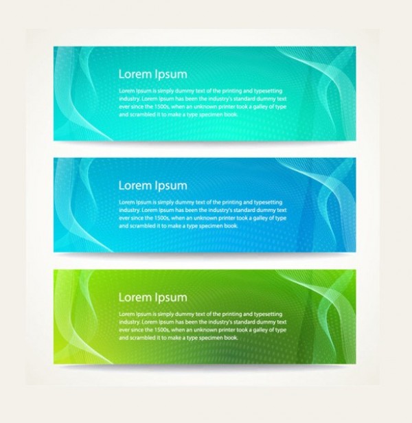 3 Beautifully Designed Abstract Banners Vector Set web wavy lines vector unique ui elements subtle stylish set quality original new interface illustrator high quality hi-res headers HD green graphic fresh free download free eps elements download dots detailed design creative business blue banners aqua ai abstract   