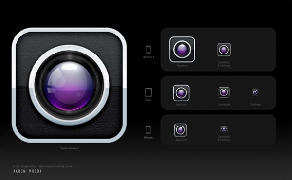 Shiny Cam Icons iPhone iPad Set PSD web unique ui elements ui stylish spotlight settings quality psd original new modern lens iphone cam icon iphone 4 cam icon ipad cam icon interface hi-res HD fresh free download free elements download detailed design creative clean camera cam icon app   