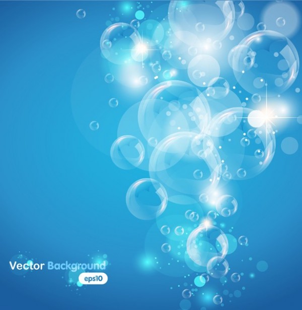 Glistening Underwater Bubbles Vector Background web water vector unique underwater ui elements stylish stars sparkling shiny quality original new lights interface illustrator high quality hi-res HD graphic glistening fresh free download free elements download detailed design creative bubbly bubbles blue background   