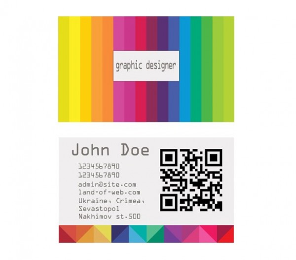 Colorful Striped Business Card Template Set PSD web unique ui elements ui template stylish striped set quality psd original new modern interface hi-res HD front fresh free download free elements download detailed design creative colorful clean business card back abstract   