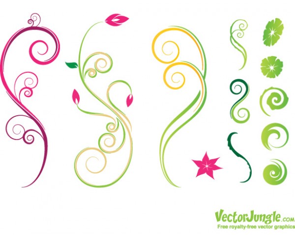 Floral Swirl Nature Design Vectors web vectors vector graphic vector unique ultimate quality photoshop pack original new nature natural modern illustrator illustration high quality green fresh free vectors free download free flower floral eco download design delicate creative ai   