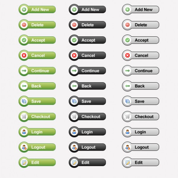 11 Web Shop Application Button Pack web ui psd photoshop pack grey gree free icons free downloads free e-commerce checkout button black application   