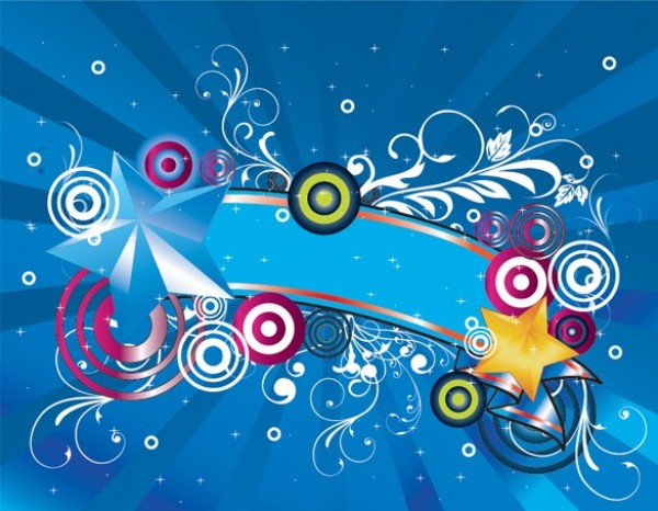 Celebration Abstract Blue Vector Banner web vector unique ui elements stylish stars quality original new interface illustrator high quality hi-res HD graphic fresh free download free floral festive elements download detailed design creative celebration blue banner background abstract   
