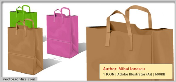Realistic Shopping Bag Vector Icon web vectors vector graphic vector unique ultimate shopping bag shopping shop sale quality photoshop pack original new modern illustrator illustration icon high quality fresh free vectors free download free download design creative checkout bag ai   