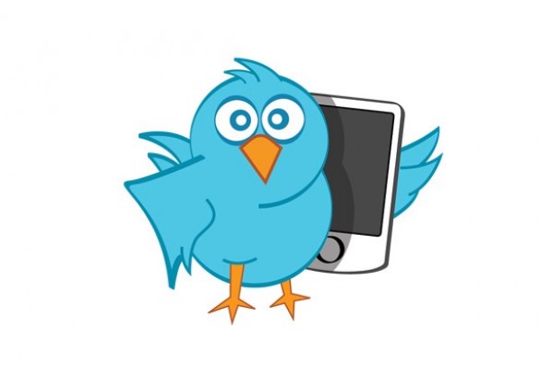 Blue Twitter Bird Mobile Phone Vector Graphic web vector unique ui elements twitter bird twitter stylish social quality original new networking mobile phone media interface illustrator icon high quality hi-res HD graphic fresh free download free elements download detailed design creative bookmarking blue   