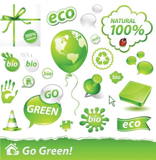 Go Green Eco Vector Stickers & Icons Pack web vector unique ui elements stylish stickers speech bubble recycle quality push pin original new labels interface illustrator icons high quality hi-res HD handprint green graphic go green globe gift fresh free download free elements ecology eco download detailed design creative cloud bubble bio balloon   