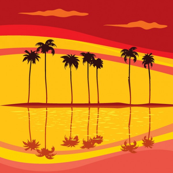 Tropical Sunset Beach Vector Background web vectors vector graphic vector unique ultimate tropics tropical sunset quality photoshop palms pack original orange ocean new modern image illustrator illustration high quality fresh free vectors free download free evening download design creative beach background ai   