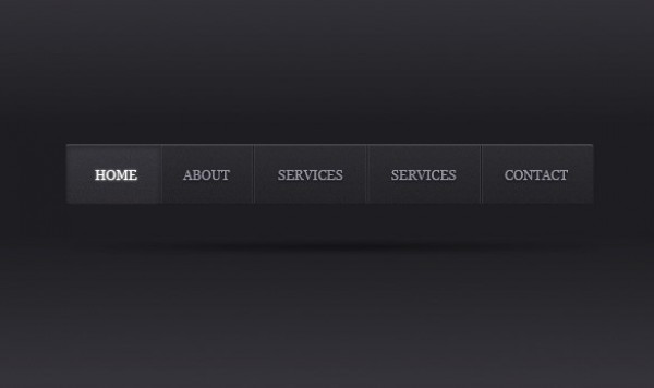 Crisp Dark Navigation Menu Interface PSD web unique ui elements ui texured stylish quality psd original new navigation modern menu interface hi-res HD grey fresh free download free floating elements download detailed design dark creative clean bar   