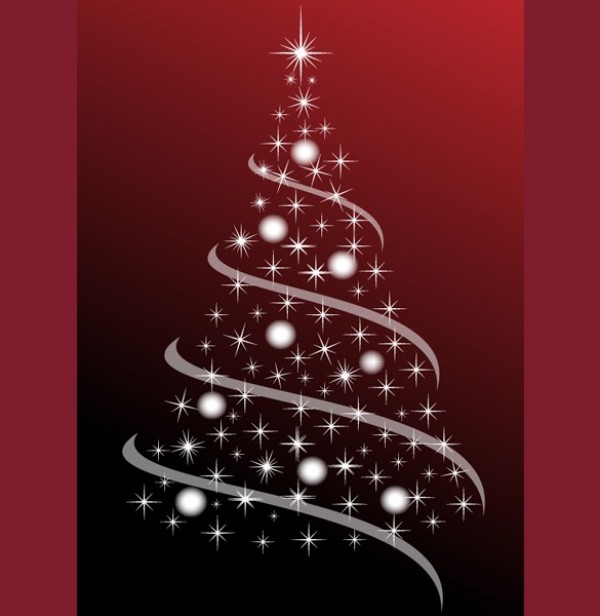 Sparkling Christmas Tree Vector Illustration web vector unique ui elements stylish stars starry red quality original new lights interface illustrator high quality hi-res HD graphic fresh free download free eps elements download detailed design decorated creative christmas tree christmas card background abstract christmas tree abstract   