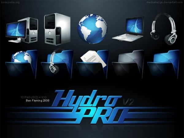 10 Customized HydroPro Dock Icons web unique ultimate ui elements ui stylish simple quality original new modern interface icons hi-res HD globe fresh free download free folders elements download dock icons detailed design customized custom creative computer clean   