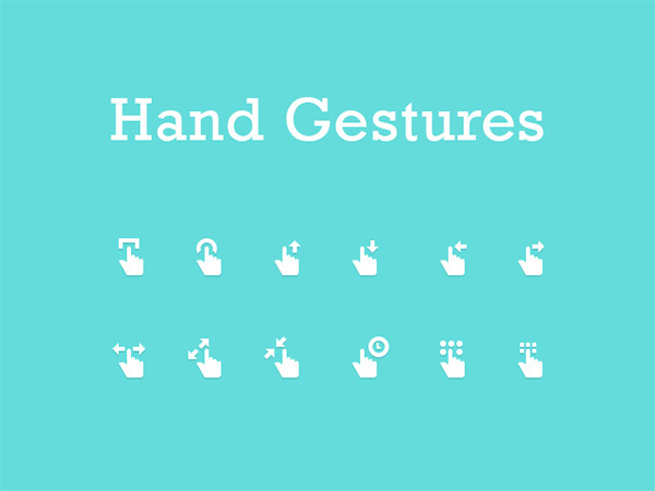 12 Mini Flat Hand Gesture Icons Set set pointer mini icons hand gestures hand glyphs gestures free download free action   
