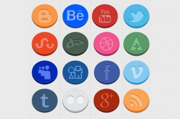 16 Round 3D Social Networking Icons Set web unique ui elements ui twitter stylish social set rss round quality png original new networking modern media interface icons hi-res HD fresh free download free facebook elements download detailed design creative clean bookmarking   