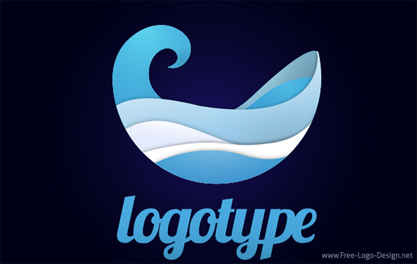 Abstract Blue Wave Vector Logo Logotype waves wave water ocean logotype logo free logos free download free curve blue abstract   