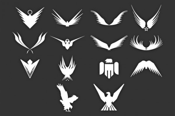 14 Eagle Wings Heraldic Vector Elements Set wings web vector unique ui elements stylish shapes set quality original new logotype logo interface illustrator high quality hi-res heraldry heraldic HD graphic fresh free download free elements eagle wings eagle download detailed design creative ai   