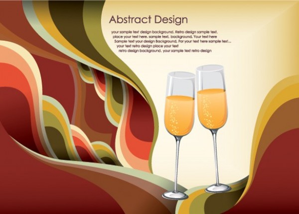 Abstract Waves Celebration Vector Background wine glass web waves vector unique ui elements stylish retro red quality original new interface illustrator high quality hi-res HD green graphic fresh free download free eps elements download detailed design creative colors champagne background abstract   