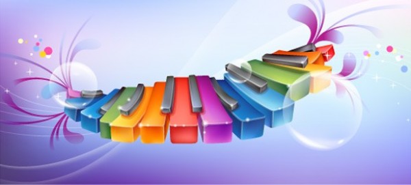 Colorful Keyboard Abstract Vector Backgrounds web vector unique stylish quality original keyboard illustrator high quality graphic fresh free download free floral download design creative colorful bubbles background abstract   