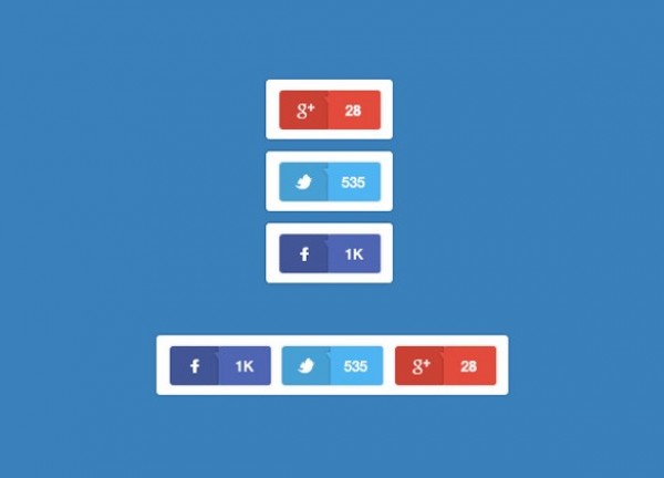 3 Creative Colorful Social Share Buttons Set PSD web unique ui elements ui twitter stylish social share buttons social share social set red quality original new modern interface hi-res HD google +1 fresh free download free facebook elements download detailed design creative clean buttons blue   