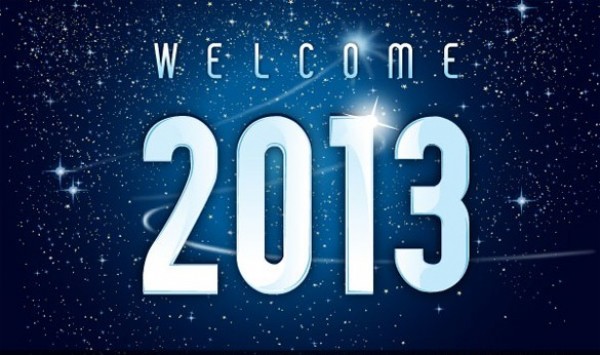 Welcome 2013 Outer Space Background welcome 2013 web vector unique ui elements stylish stars space quality outer space original new year new lights interface illustrator high quality hi-res HD graphic glowing galaxy fresh free download free elements download detailed design dark creative blue background 2013   