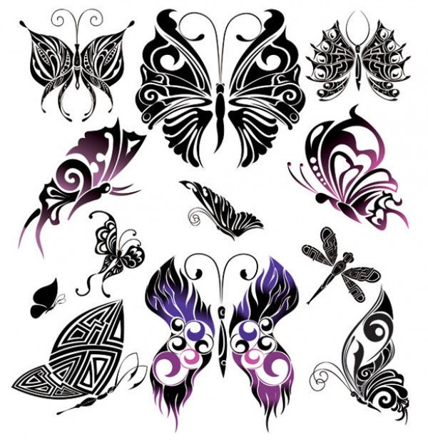 Beautifully Hand Drawn Vector Butterflies web vectors vector graphic vector unique ultimate ui elements tattoo quality psd png photoshop pack original new modern jpg illustrator illustration ico icns high quality hi-def HD hand drawn fresh free vectors free download free elements dragonfly dragonflies download detailed design creative butterfly butterflies artwork ai   