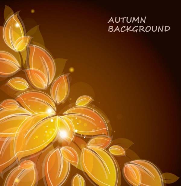 Golden Autumn Leaves Vector Background web vector unique ultimate stylish quality original orange new nature modern leaves leaf illustrator high quality high detail hi-res HD graphic golden glowing fresh free download free Fall download detailed design creative background autumn   