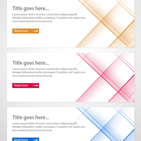 3 Square Grid Banners UI Set ui elements ui squares set headers free download free business banners abstract   