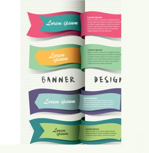 4 Layered Ribbon Style UI Banners Set web vector unique ui elements text stylish set ribbon quality original new interface illustrator high quality hi-res HD graphic fresh free download free eps elements elegant download detailed design creative corner banners corner banners   