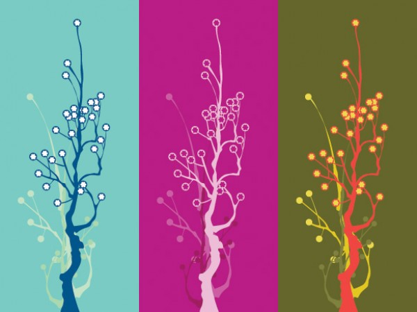 Unique Tri-color Vector Art Trees vectors vector graphic vector unique tree swatches quality photoshop pack original nature modern illustrator illustration high quality fresh free vectors free download free download creative colors ai   