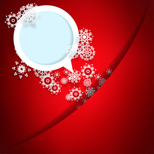 Red Pocket Snowflake Card Background vector snowflakes red pocket free download free card background   