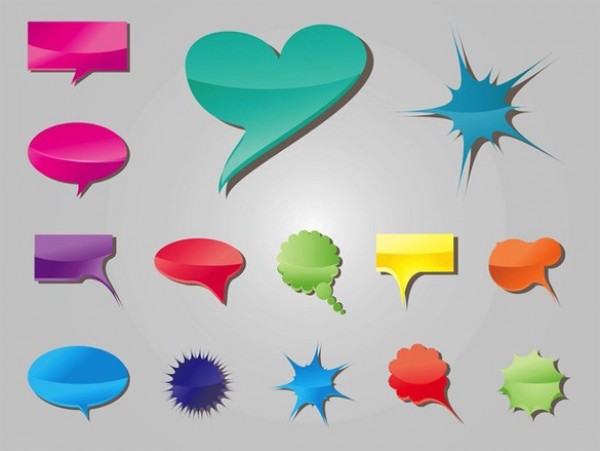 14 Fun Colorful Speech Balloons Vector Set web vector unique ui elements stylish speech balloons speech set quality original new interface illustrator high quality hi-res HD graphic fresh free download free elements download dialogue boxes dialog box detailed design creative chat bubbles chat bubbles box balloons ai   