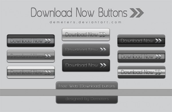 9 Greytone Metal Download Buttons Set PNG web unique ui elements ui stylish sleek simple quality png original new modern metal interface hi-res HD grey gray fresh free download free elements download buttons download detailed design creative clean buttons arrow   
