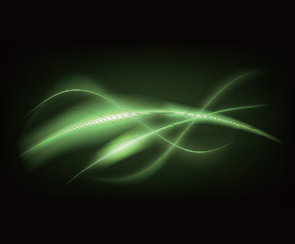 Green Wave Flares Abstract on Black Background vector space light green glowing free download free flares electric black background abstract   