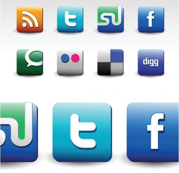 8 Rounded Matte Social Media Icons Vector Set web vector unique ui elements stylish social icons set social set quality pdf original new networking matte jpg interface illustrator icons high quality hi-res HD graphic fresh free download free eps elements download detailed design creative bookmarking blue ai   