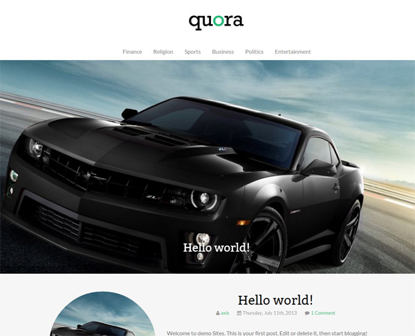 Quora Minimal WordPress WP Theme Website wp wordpress website webpage web unique ui elements ui theme template stylish quora quality php original new modern minimal jquery interface html hi-res HD fresh free download free fixed layout elements download detailed design css creative content slider clean   